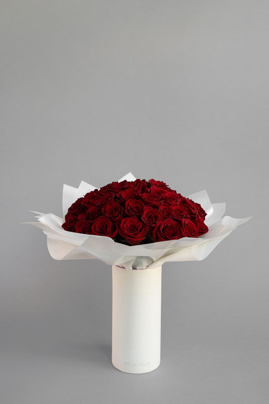 50 Preserved Roses in a Large Signature Vase