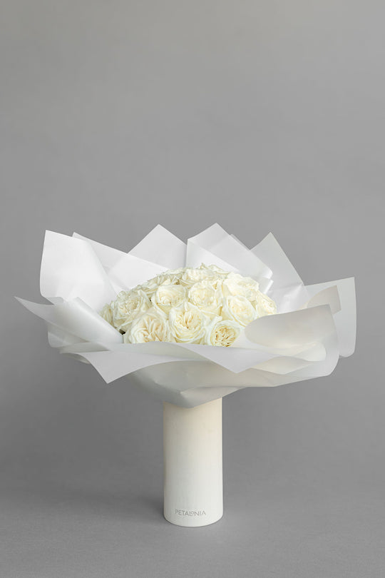 25 Preserved Roses in a Small Signature Vase