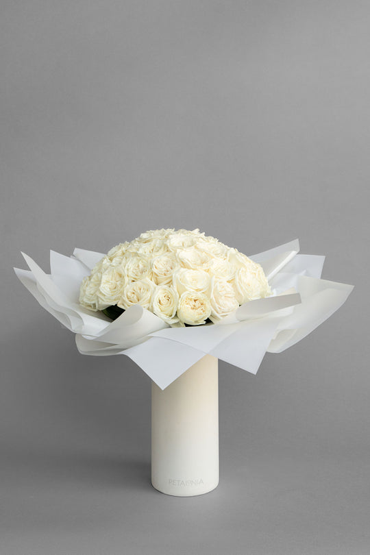 50 Preserved Roses in a Large Signature Vase