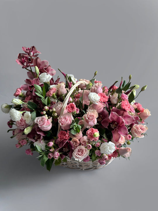 Pink  Flower Basket