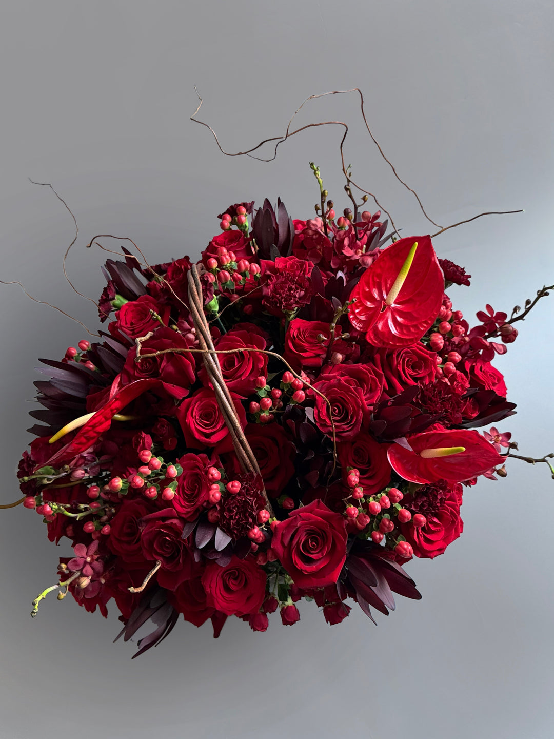 Red Flower Basket