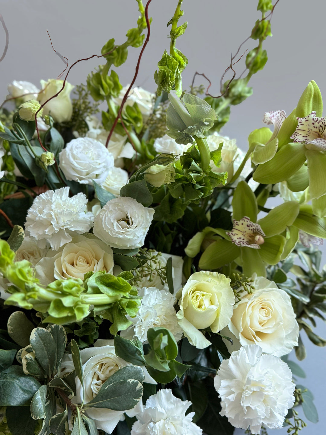 White Flower Basket
